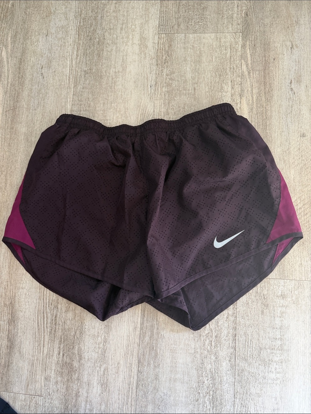 Nike Women’s Black with Purple Accent Athletic Running Shorts